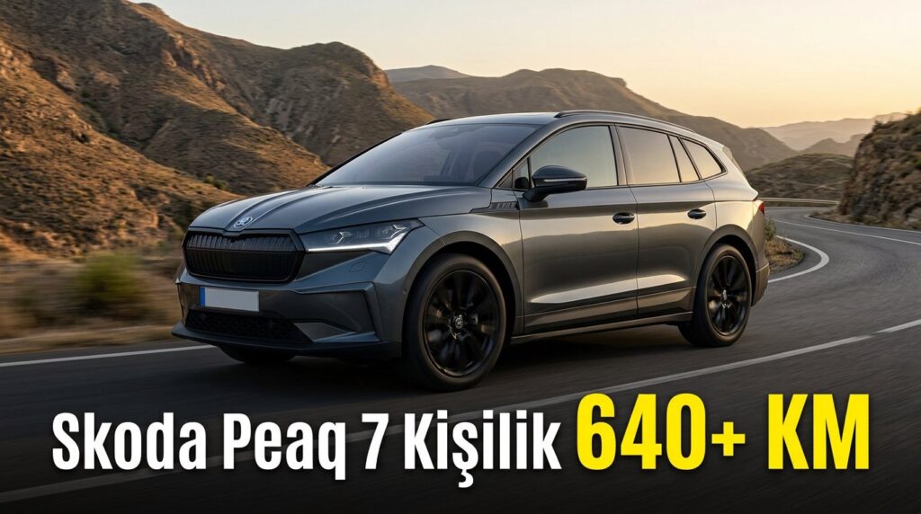 Skoda Peaq: 7 Kişilik Elektrikli SUV, 640+ km Menzil