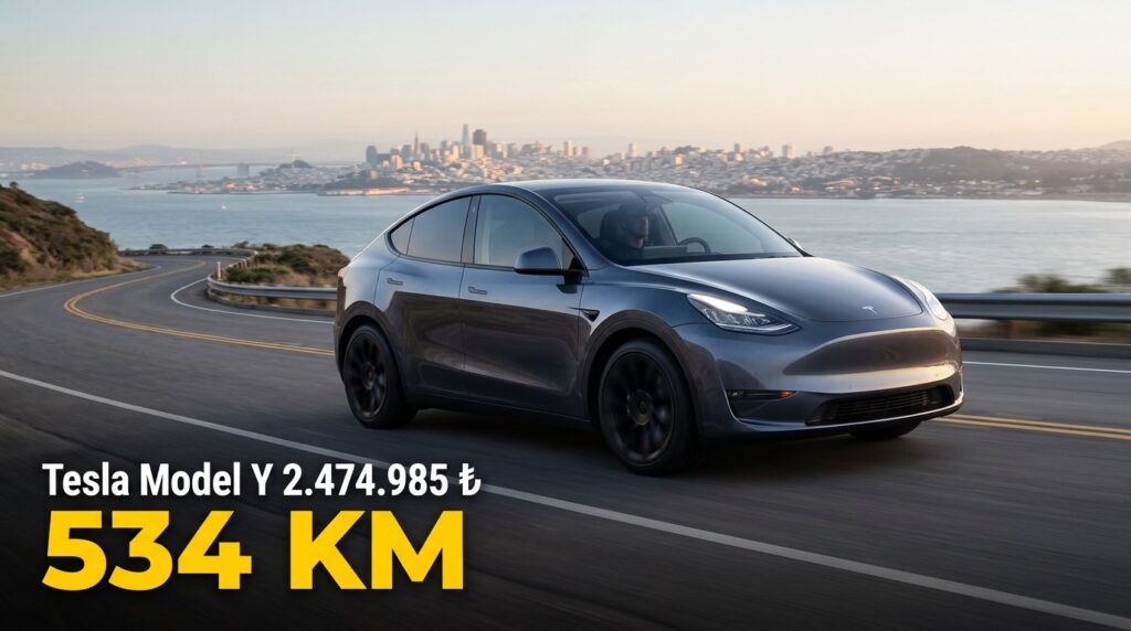 Tesla Model Y Standard Türkiye'de: 2.474.985 ₺'den