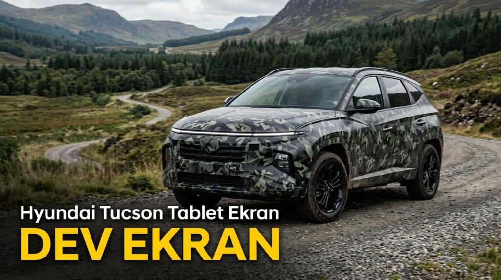 Yeni Hyundai Tucson'un devasa ekranlı içi görüntülendi